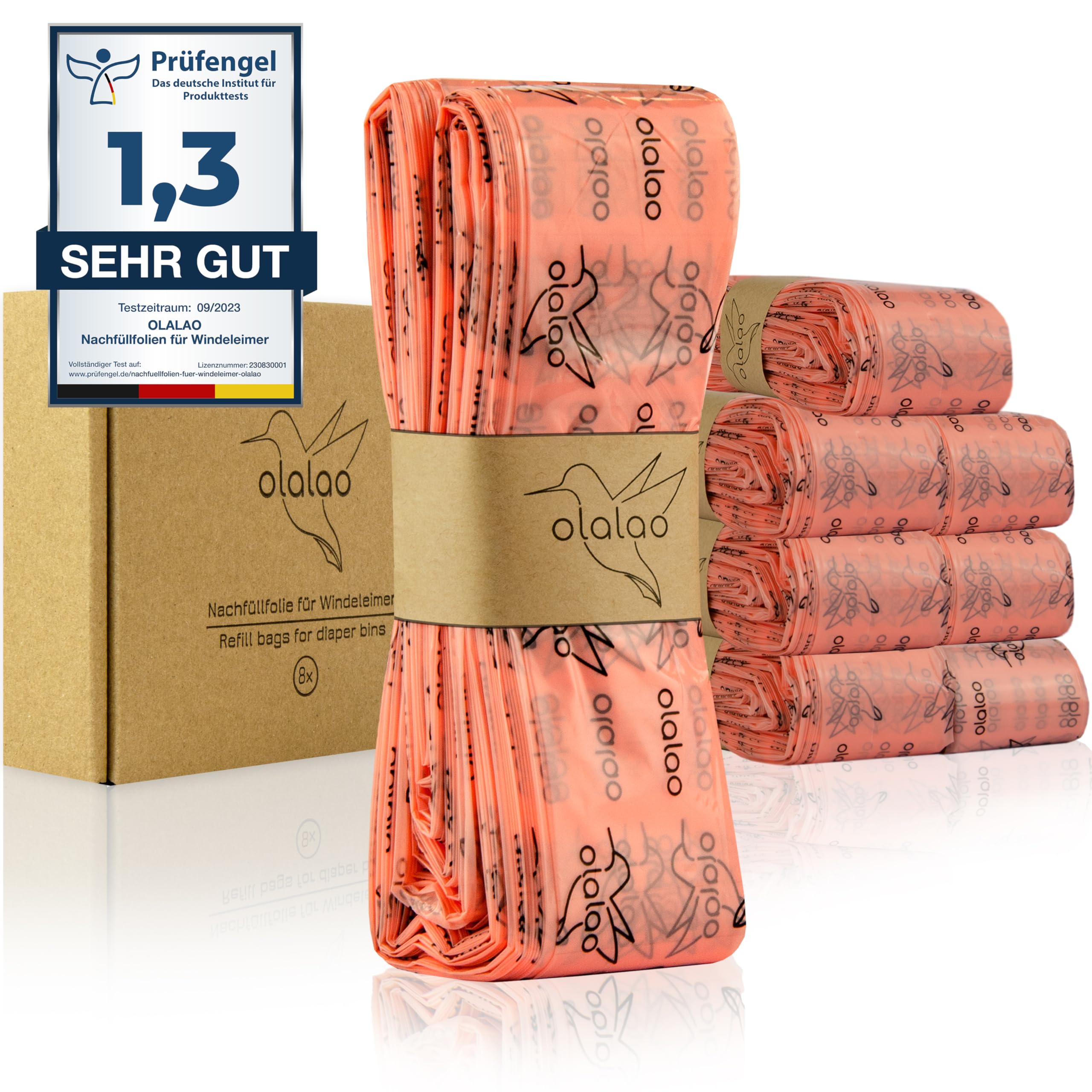 81vLrymqLgL._SY2560_.jpg OLALAO Nachfüllfolien für Windeleimer 8er-Pack – Kompatibel mit Tommee Tippee – Bild 1
