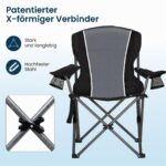 HIGH POINT SPORTS Campingstuhl XXL bis 160kg – Klappbar mit Getränkehaltern & Kühltasche – Bild 3