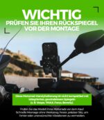 MOGGAM Motorrad Handyhalterung mit Antivibration – 360° drehbar für Lenker & Spiegel – Bild 5