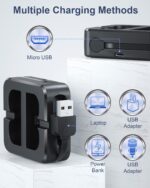 2x 6040mAh Akku mit Dual-Ladestation für Ring Video Doorbell 2/3/4 – Professionelle Ersatzbatterien – Bild 4