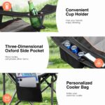 HIGH POINT SPORTS XXL Campingstuhl Faltbar bis 200kg – Gepolsterter Klappstuhl mit Getränkehaltern – Bild 6