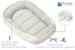 Medi Partners Babynest 100x60 cm – Kuschliges Neugeborenen-Nestchen aus Bio-Baumwolle – Bild 3