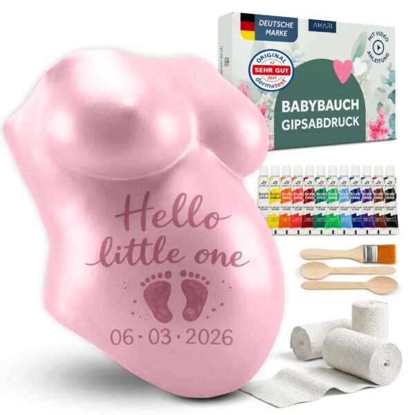 Amari Gipsabdruck Babybauch Set – Erinnerungen für die Schwangerschaft