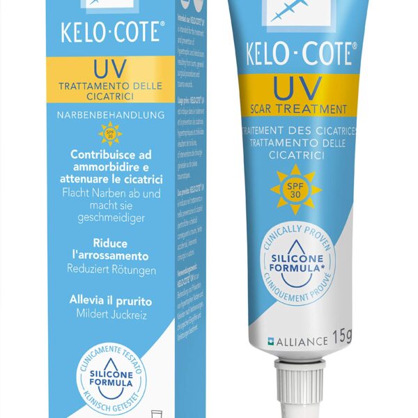 KELO-COTE UV SPF30 Silikon-Narbengel 15g – Narbenbehandlung mit Sonnenschutz