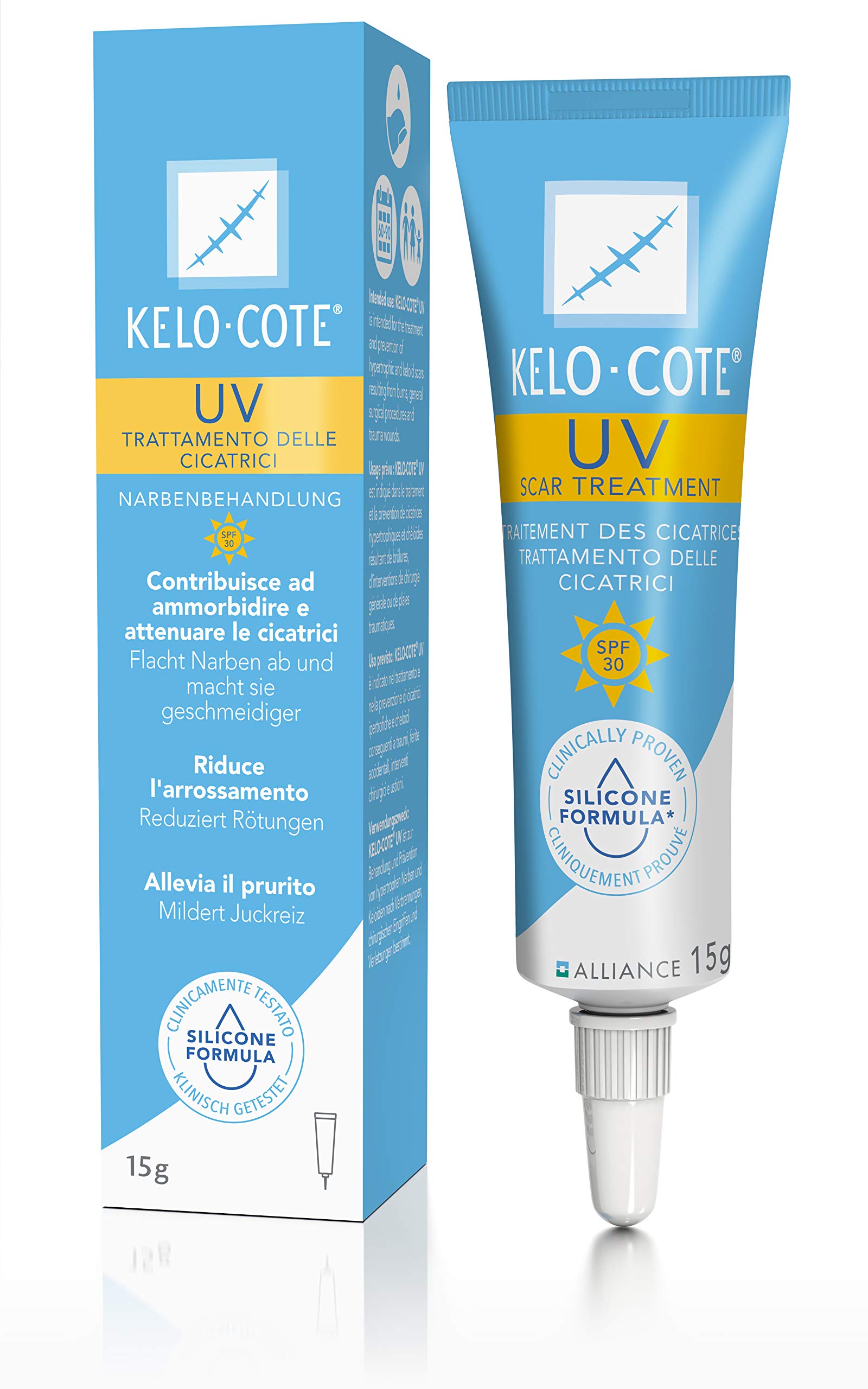 81vler4vDCL._SY2560_.jpg KELO-COTE UV SPF30 Silikon-Narbengel 15g – Narbenbehandlung mit Sonnenschutz – Bild 1