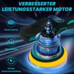 L1NXIXI 6 Zoll Orbital Poliermaschine für Makita 18V – 8 Geschwindigkeiten & 27er Set – Bild 4