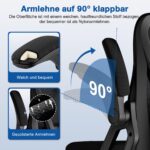 Airchros Ergonomischer Bürostuhl mit Kopfstütze & Lendenwirbelstütze – Chefsessel bis 150 kg – Bild 9