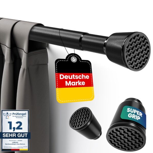 Gardinenstange ohne Bohren 260–350 cm, Ø 32 mm – Teleskopstange für Vorhänge & Dusche