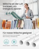 SONGMICS Flügelwäscheständer 173 cm mit Sockenhalter – Platzsparend & Rostbeständig – Bild 7