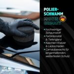 SONAX Polish & Wax Color Schwarz 500ml Set – Autopolitur mit Polierschwamm & Mikrofasertuch – Bild 4