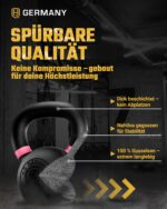 HQ Germany® Kettlebell 8kg Powdercoat – Vollguss Kugelhantel für Funktionales Training – Bild 3