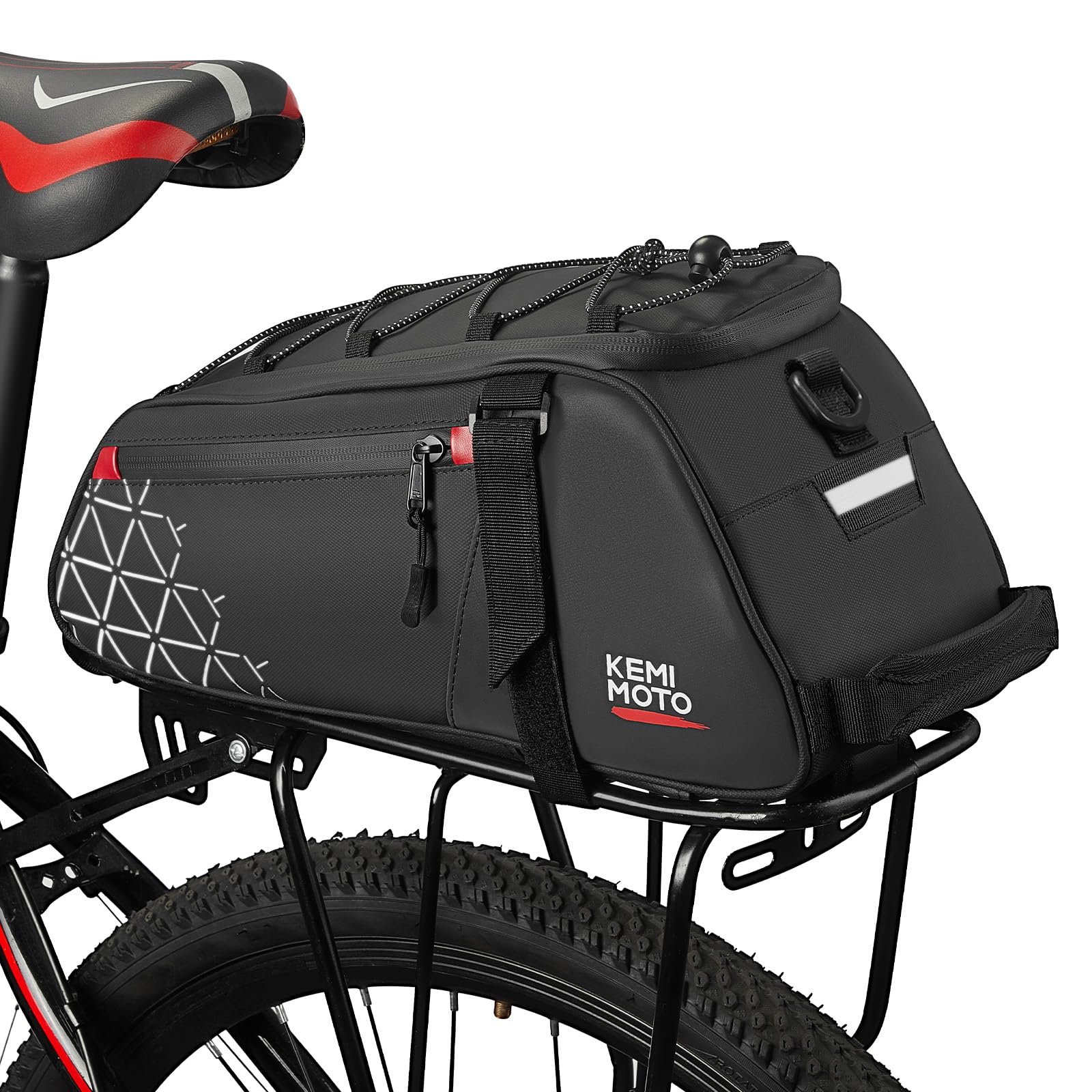 81wUW0BngL._SY1600_.jpg KEMIMOTO 8L Fahrradtasche 2-in-1 – Wasserabweisende Gepäckträgertasche für Pendler – Bild 1