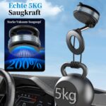 PlusAcc Vakuum Handyhalterung Auto mit MagSafe – 360° drehbar für iPhone & alle Smartphones – Bild 5