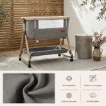 Maydolly 3-in-1 Baby Beistellbett – Höhenverstellbar, klappbar mit Matratze & Moskitonetz – Bild 4