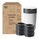 Tommee Tippee Twist and Click Advanced Windeleimer – Geruchsschutz & 33er Kapazität mit GREENFILM