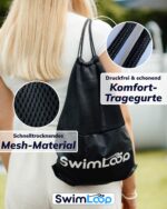 SwimLoop Premium Schwimmgurt mit 2×2m Gummibändern – Widerstandstraining für kleine Pools – Bild 6