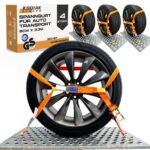 4x Spanngurte 35 mm | 1000 daN Zurrkraft – TÜV/GS zertifiziert für sichere Ladungssicherung