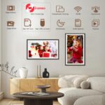 Yalilia 15,6 Zoll Digitaler Bilderrahmen mit 64GB – FHD Touchscreen & Frameo-App – Bild 2