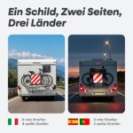 Prowiste Warntafel Fahrradträger – ECE R70 geprüft für Italien, Spanien & Portugal – Bild 3