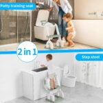 KYYOKE Toilettensitz Kinder mit Treppe – 2-in-1 Toilettentrainer höhenverstellbar für Jungen & Mädchen – Bild 3