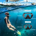 Qheng Schnorchelset für Erwachsene mit 180° Panoramablick – Trockenschnorchel & Tauchmaske – Bild 6