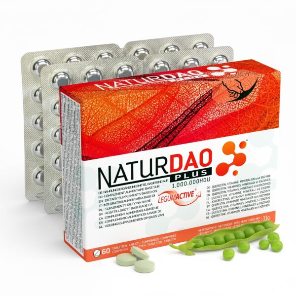 NATURDAO PLUS® DAO Enzym 3.000.000 HDU – Histaminintoleranz-Unterstützung mit 8 Co-Faktoren