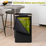 efluky Gelber Sack Ständer 100L – Mülleimer mit Deckel & Rückentür für Küche – Bild 6