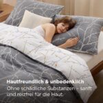 BEDSURE Bettwäsche 135x200 cm Baumwolle 4teilig – Allergiker-gerecht mit Reissverschluss – Bild 4