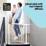 Safety 1st Flat Step Gate – Treppenschutzgitter ohne Bohren, 73–80 cm erweiterbar bis 101 cm – Bild 4