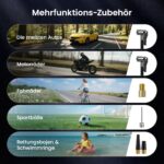 Ipflin Elektrische Akku-Luftpumpe 150PSI – Tragbarer Kompressor für Auto, Fahrrad & Motorrad – Bild 6