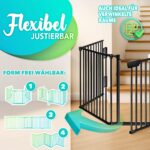 KIDUKU Kaminschutzgitter 310 cm mit Tür – Metallschutzgitter faltbar für sicheren Kinderschutz – Bild 5