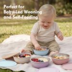 Moonkie Baby-Schalen Edelstahl 4er-Pack mit Silikondeckel & Saugbasis – BPA-frei ab 4 Monaten – Bild 2