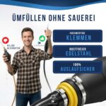 LUKEDO Handpumpe 2m Schlauch – Universelle Umfüllpumpe für Benzin, Diesel & Wasser – Bild 7