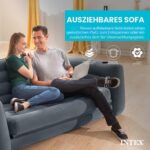 Intex Aufblasbares Futon-Sofa Queen-Size – 2-in-1 Ausziehbett mit Schnellventilen – Bild 4