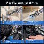 botatio Handstaubsauger 26000 Pa – 4-in-1 Akku Staubsauger mit Bürstenlosem Motor & HD Display – Bild 6