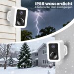 Funstorm 2K WLAN Überwachungskamera Aussen mit Akku – IP66 Wasserdicht, PIR & Sirene – Bild 7