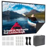 72 Zoll Beamer Leinwand LEORFI – Tragbare Projektionswand für Indoor & Outdoor