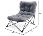 EVER ADVANCED Luxus Campingstuhl XXL 180kg – Übergrosse Sitzfläche mit Hochlehne für maximalen Komfort – Bild 3