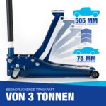 NTG Hydraulischer Wagenheber 3T – TÜV-zertifiziert, 75–505 mm Hubhöhe für PKW & SUV – Bild 2