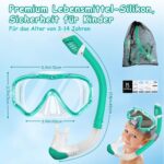 Vvinca Schnorchelset Kinder 4-14 Jahre – 180° Panoramablick mit Anti-Fog & Dry-Ventil – Bild 5