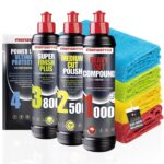 Menzerna Autopolitur Set 1000-3800 mit Powerlock & Mikrofasertücher – Professionelles Lackaufbereitung-Set
