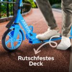 Arebos Cityroller höhenverstellbar mit XXL-Rädern – Klappbarer Tretroller bis 100 kg – Bild 7