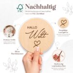 30 Holz Meilensteinkarten Baby auf Deutsch – Lasergravierte Holzscheiben für Erinnerungsfotos – Bild 4