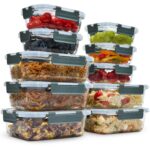uandu Glasbehaelter-Set 20-teilig mit Borosilikatglas – Meal Prep Boxen luftdicht