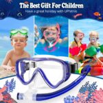 UPhitnis Kinder-Schnorchelset mit Trockenventil – Antibeschlag Tauchmaske für 4–12 Jahre – Bild 7