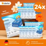 Idelia Luftentfeuchter Granulat 400g – 24er Nachfüllpack Set für trockene Räume – Bild 6