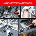 Hairich Drehmomentschlüssel Fahrrad 1/4 Zoll, 1-25Nm, 13-Teiliges Klein Torque Wrench Set, 72 Zähne Umschaltknarre, Ratschenkasten inkl. 10 cm Verlängerungsstange, Innensechskant und Torx Bits – Bild 6