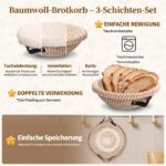 Haomacro Sauerteig Starter Set 710ml – Komplettes Brotback-Kit mit Gärkorb & Zubehör – Bild 3