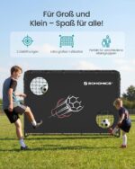 SONGMICS Fussballtor 215x76x150 cm mit Torwand – Trainingstor für Garten & Strand – Bild 3