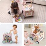 Itslife Lauflernwagen Holz 9-in-1 – Lauflernhilfe mit Spielküche & Montessori Spielzeug – Bild 7